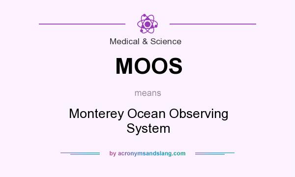 What does MOOS mean? It stands for Monterey Ocean Observing System