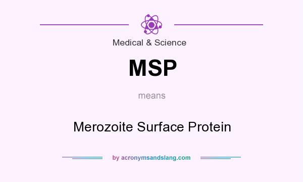What does MSP mean? It stands for Merozoite Surface Protein