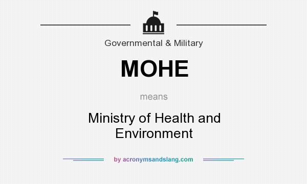 What does MOHE mean? It stands for Ministry of Health and Environment