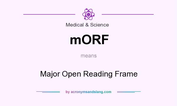 What does mORF mean? It stands for Major Open Reading Frame