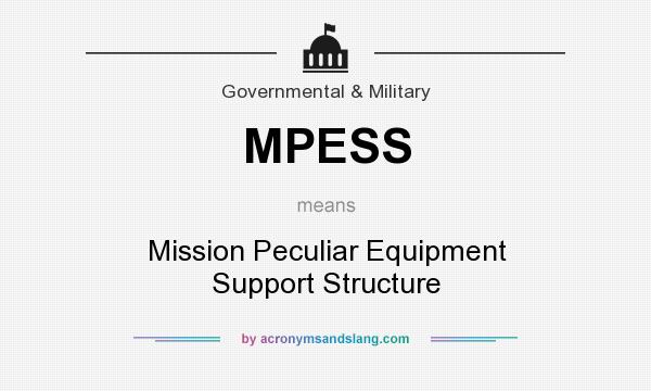 What does MPESS mean? It stands for Mission Peculiar Equipment Support Structure