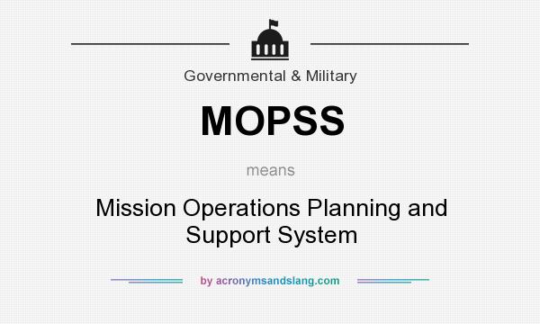 What does MOPSS mean? It stands for Mission Operations Planning and Support System