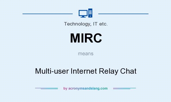 What does MIRC mean? It stands for Multi-user Internet Relay Chat