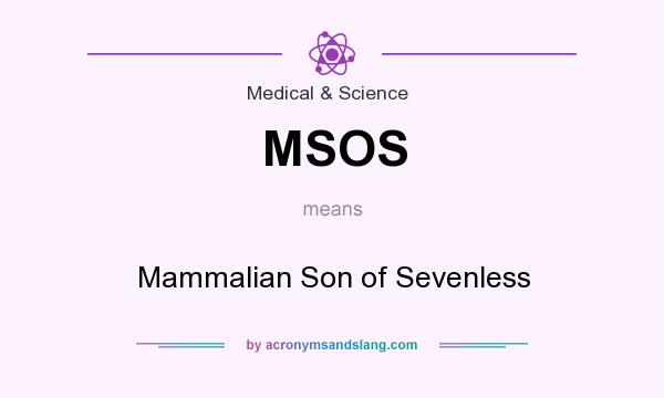 What does MSOS mean? It stands for Mammalian Son of Sevenless