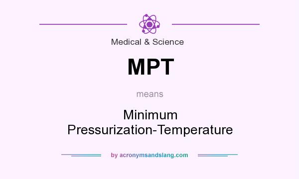 What does MPT mean? It stands for Minimum Pressurization-Temperature