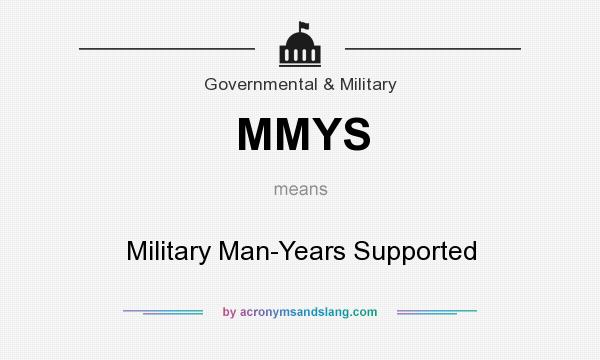 What does MMYS mean? It stands for Military Man-Years Supported