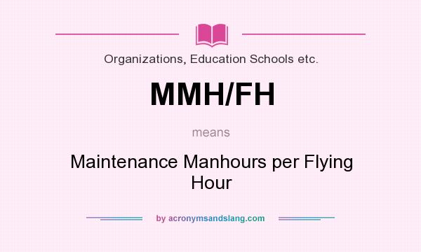 What does MMH/FH mean? It stands for Maintenance Manhours per Flying Hour