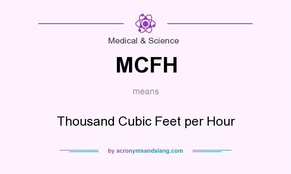 What does MCFH mean? It stands for Thousand Cubic Feet per Hour