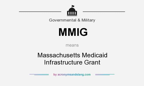 What does MMIG mean? It stands for Massachusetts Medicaid Infrastructure Grant