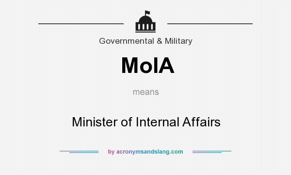What does MoIA mean? It stands for Minister of Internal Affairs