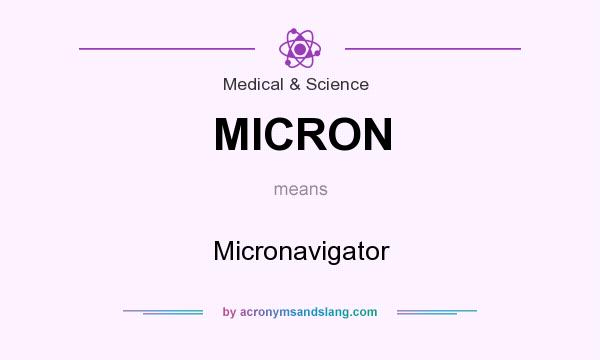 What does MICRON mean? It stands for Micronavigator