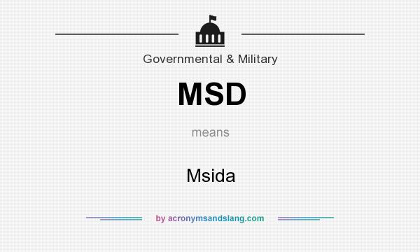 What does MSD mean? It stands for Msida