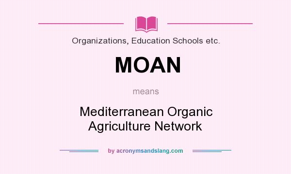 What does MOAN mean? It stands for Mediterranean Organic Agriculture Network
