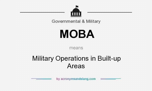 What does MOBA mean? It stands for Military Operations in Built-up Areas