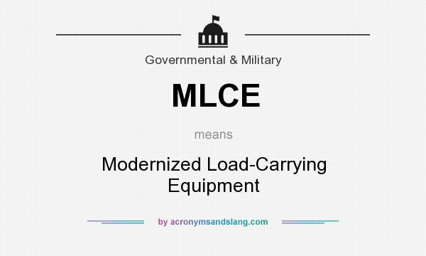 What does MLCE mean? It stands for Modernized Load-Carrying Equipment
