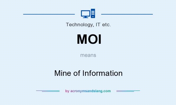 What does MOI mean? It stands for Mine of Information