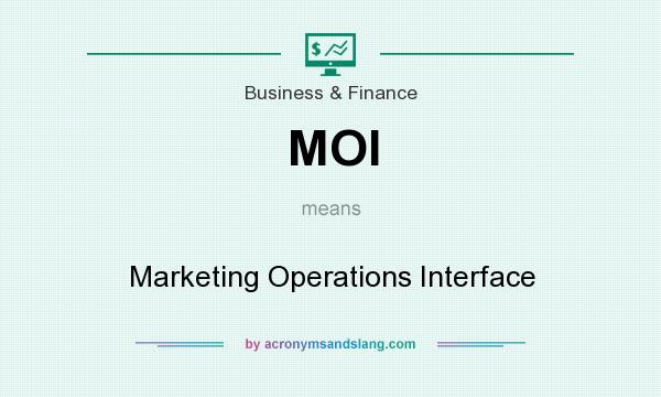 What does MOI mean? It stands for Marketing Operations Interface