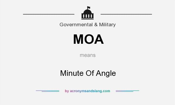 What does MOA mean? It stands for Minute Of Angle