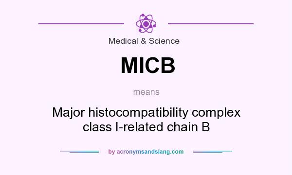 What does MICB mean? It stands for Major histocompatibility complex class I-related chain B