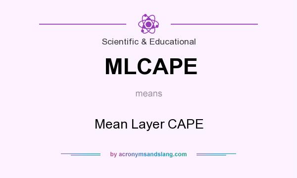 What does MLCAPE mean? It stands for Mean Layer CAPE