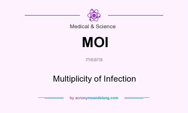 What does MOI mean? It stands for Multiplicity of Infection