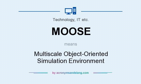 What does MOOSE mean? It stands for Multiscale Object-Oriented Simulation Environment
