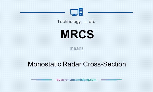 What does MRCS mean? It stands for Monostatic Radar Cross-Section