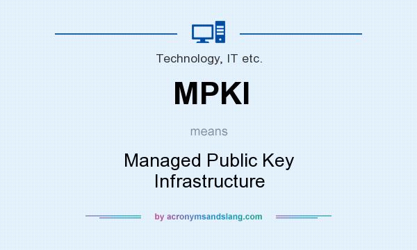 What does MPKI mean? It stands for Managed Public Key Infrastructure