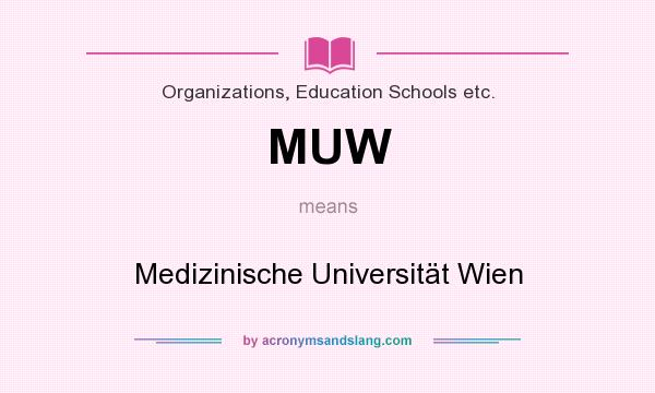 What does MUW mean? It stands for Medizinische Universität Wien