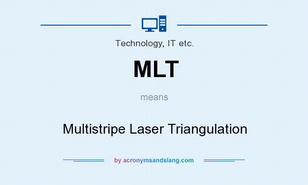 What does MLT mean? It stands for Multistripe Laser Triangulation