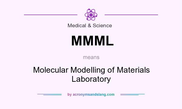 What does MMML mean? It stands for Molecular Modelling of Materials Laboratory