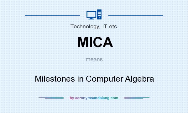 What does MICA mean? It stands for Milestones in Computer Algebra