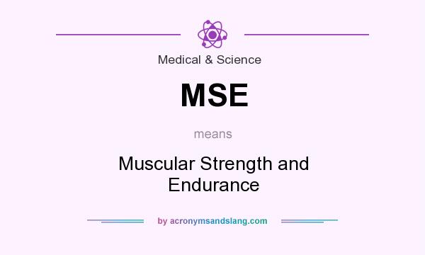 What does MSE mean? It stands for Muscular Strength and Endurance