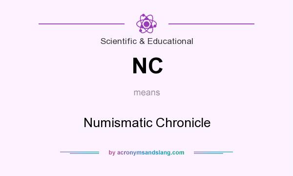 What does NC mean? It stands for Numismatic Chronicle