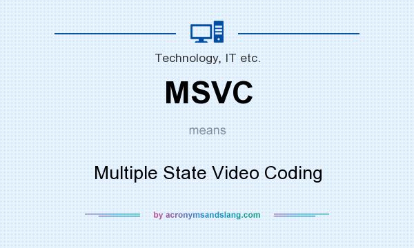 What does MSVC mean? It stands for Multiple State Video Coding