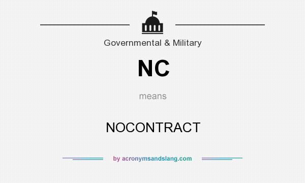 What does NC mean? It stands for NOCONTRACT