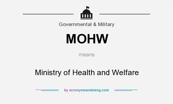 What does MOHW mean? It stands for Ministry of Health and Welfare