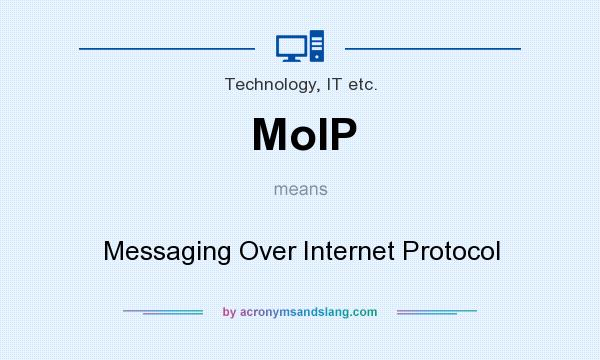 What does MoIP mean? It stands for Messaging Over Internet Protocol