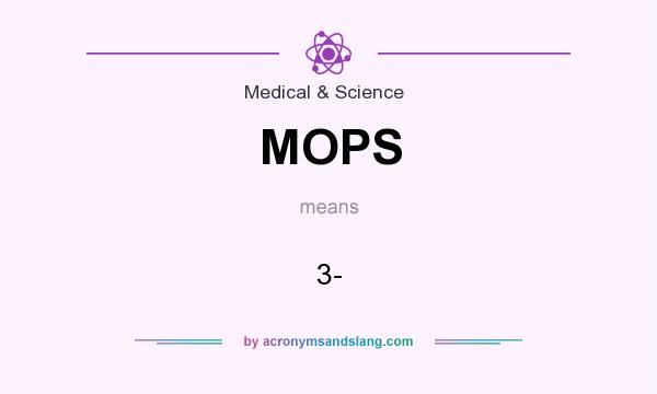 What does MOPS mean? It stands for 3-