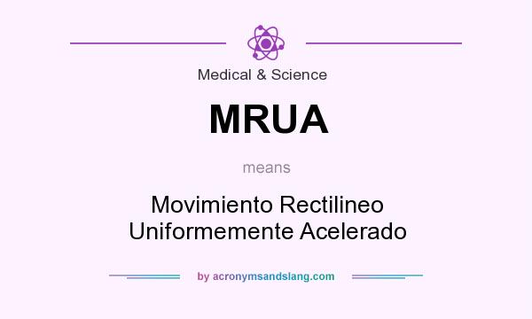 What does MRUA mean? It stands for Movimiento Rectilineo Uniformemente Acelerado