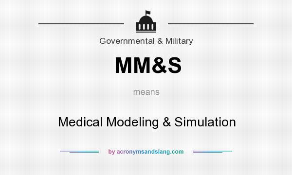 What does MM&S mean? It stands for Medical Modeling & Simulation