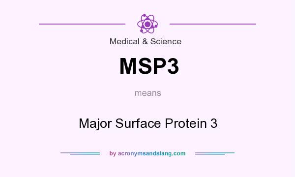 What does MSP3 mean? It stands for Major Surface Protein 3
