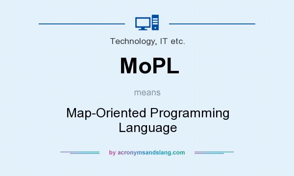 What does MoPL mean? It stands for Map-Oriented Programming Language