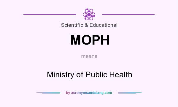 What does MOPH mean? It stands for Ministry of Public Health
