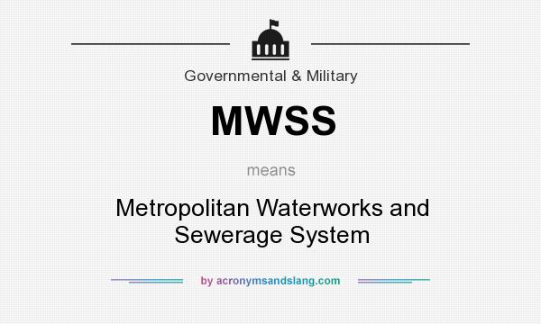 What does MWSS mean? It stands for Metropolitan Waterworks and Sewerage System