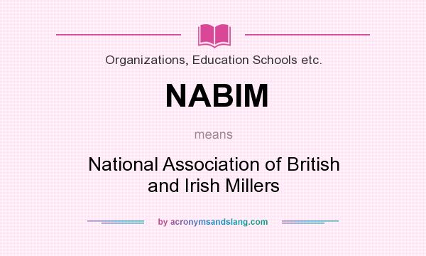 What does NABIM mean? It stands for National Association of British and Irish Millers