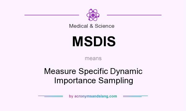 What does MSDIS mean? It stands for Measure Specific Dynamic Importance Sampling
