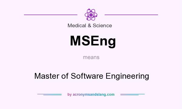 What does MSEng mean? It stands for Master of Software Engineering
