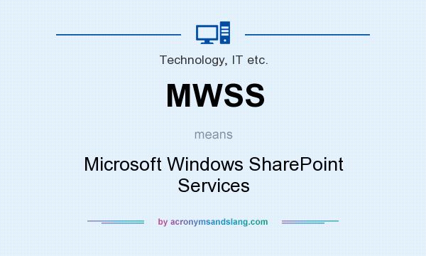 What does MWSS mean? It stands for Microsoft Windows SharePoint Services