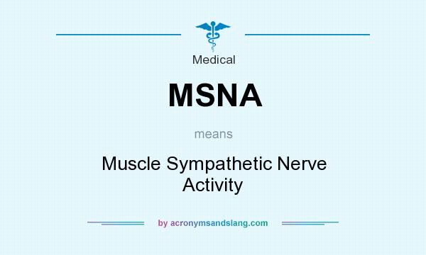 What does MSNA mean? It stands for Muscle Sympathetic Nerve Activity